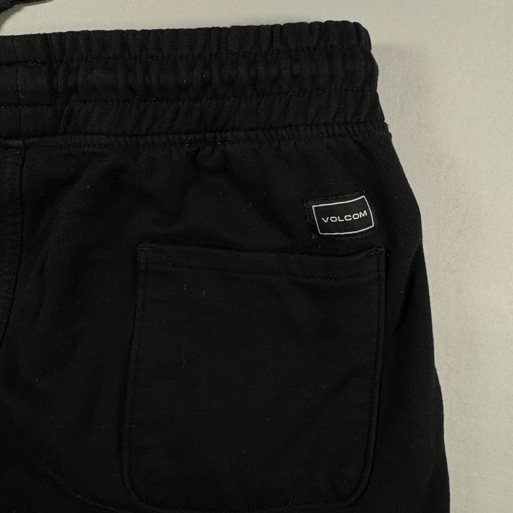 Volcom Stone Fleece Jogger Sweatpants Mens Medium Black Drawstring Graphic Logo - Picture 9 of 14